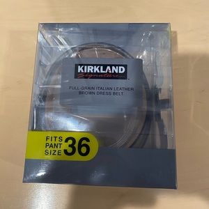 Kirkland Signature Mens Leather Brown Size 36 Belt